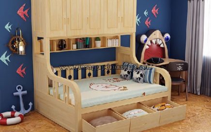 giường gỗ đa chức năng kết hợp tủ