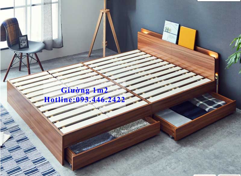 giường 1m2 gỗ ép