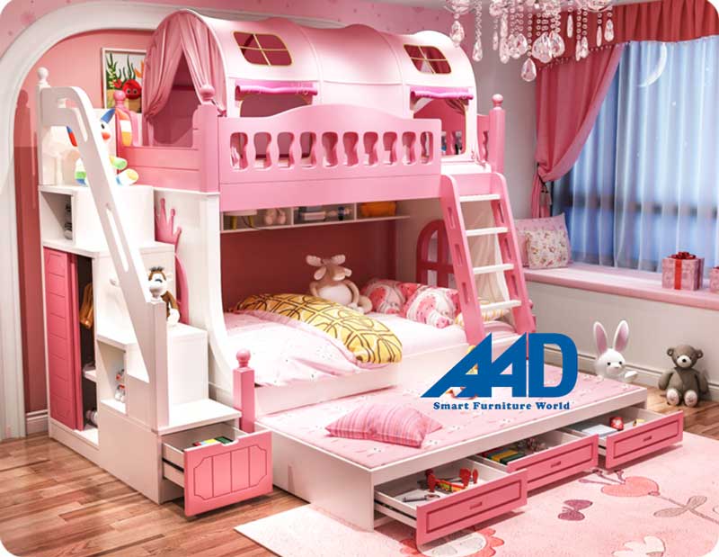 giường 2 tầng cho bé gái
