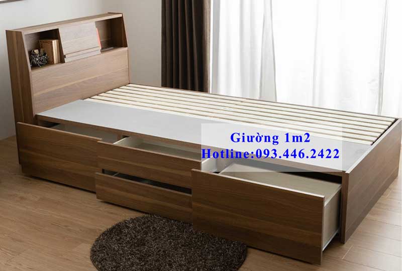 giường gỗ ép 1m2